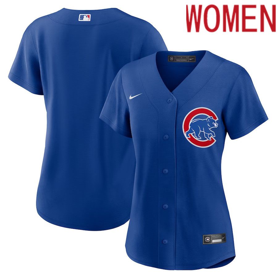 Women Chicago Cubs Nike Royal Alternate Replica Team MLB Jersey